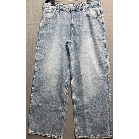 Bershka Boyfriend Wide Legs Jeans Womens Size 12 New $79 - Picture 5 of 15